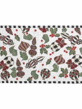 New MacKenzie-Childs Beaded Christmas Table Runner